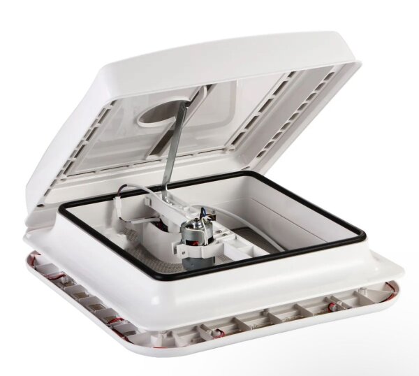 PrimeVan Dachluke Shower Hatch 320 × 320 mm mit Ventilator und LED-Beleuchtung