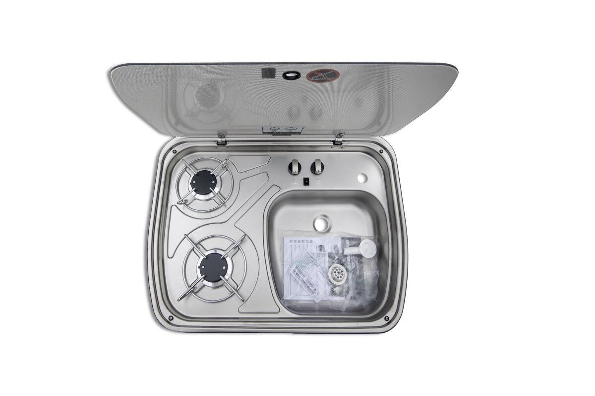 Dometic Kochfeld mit Spüle und Glasdeckel 2-flammig HBS1102I, 335,75 €